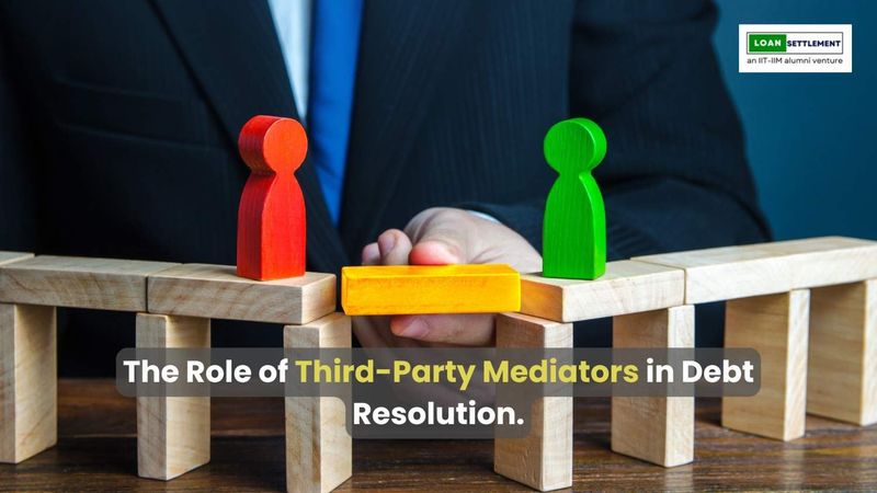 Third-party mediators helping in debt resolution.